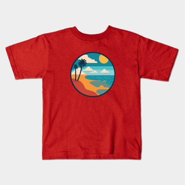 Sun, beach and sea Kids T-Shirt by goingplaces